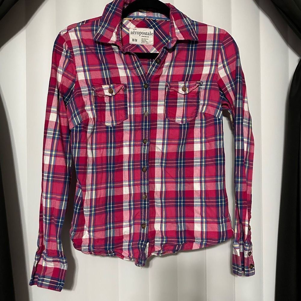 Aeropostale plaid button up shirt , women’s